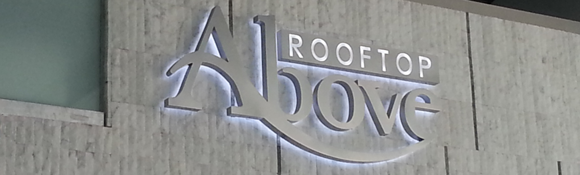 Above Rooftop Channel Letter Sign